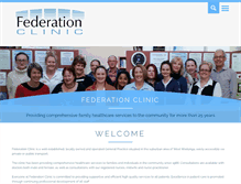 Tablet Screenshot of federationclinic.com.au